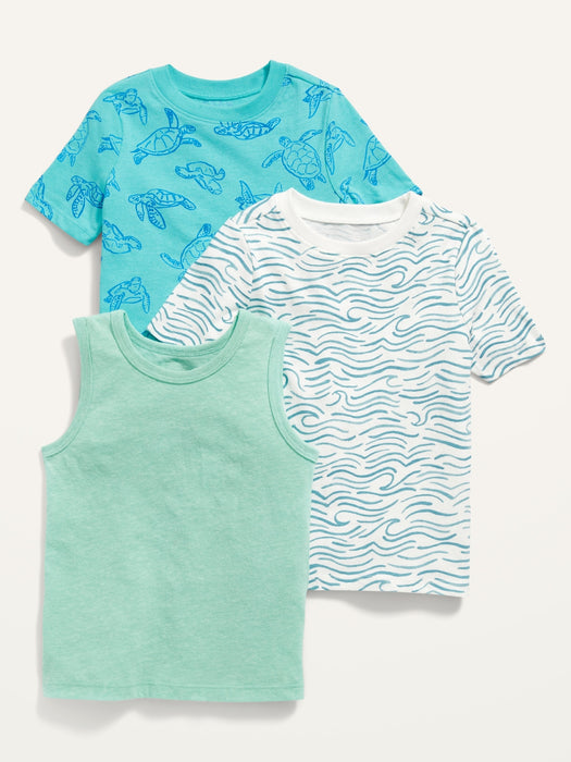 3-Pack T-Shirt and Tank Top for Toddler Boys