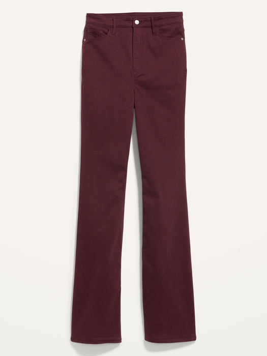 Higher High-Waisted Pop-Color Flare Jeans for Women