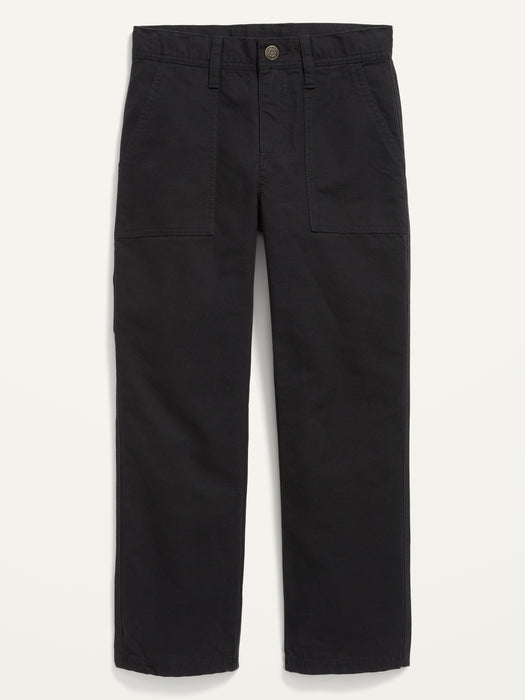Loose Tapered Canvas Utility Pants for Boys