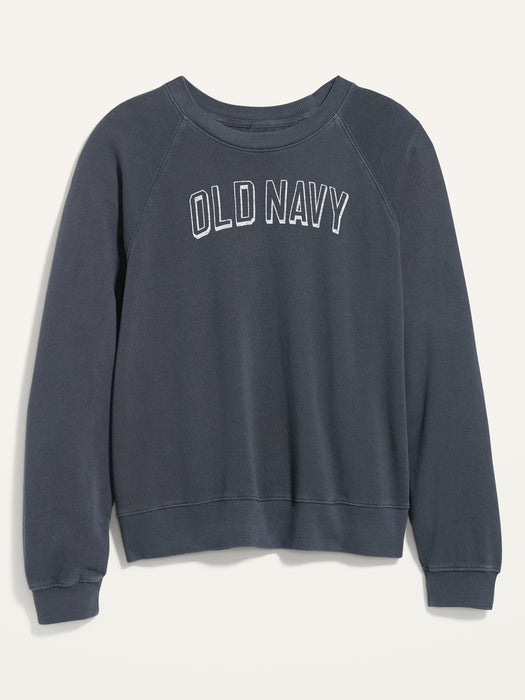 Long-Sleeve Logo Graphic French-Terry Sweatshirt for Women