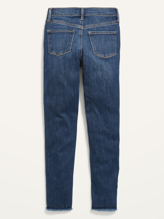 High-Waisted Rockstar 360° Stretch Ripped Jeggings for Girls