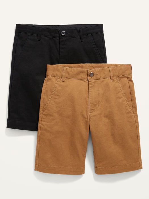 Straight Uniform Shorts 2-Pack for Boys (At Knee)