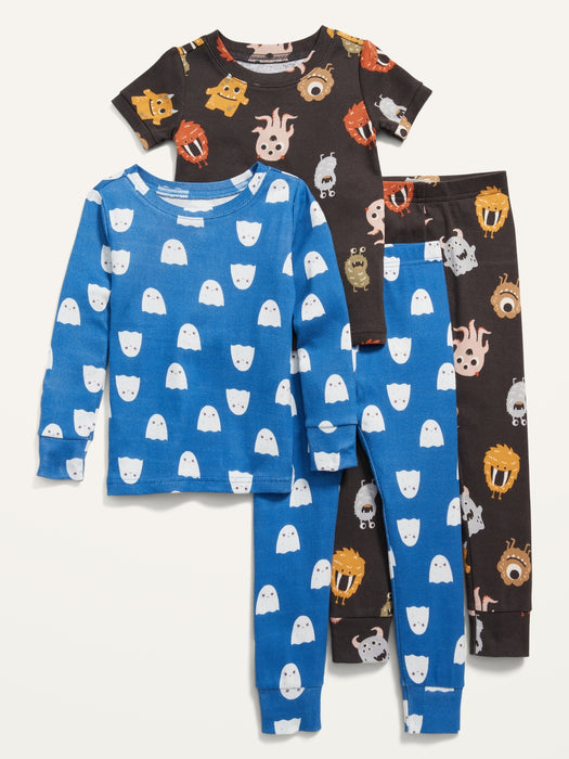 Unisex 4-Piece Pajama Set for Toddler & Baby