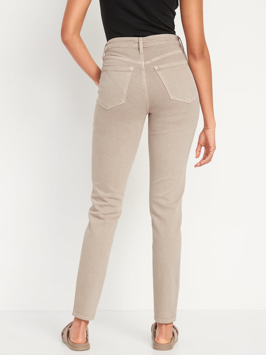 High-Waisted O.G. Straight Ecru-Wash Ankle Jeans for Women