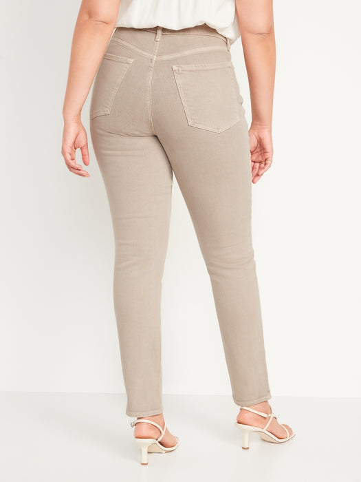 High-Waisted O.G. Straight Ecru-Wash Ankle Jeans for Women