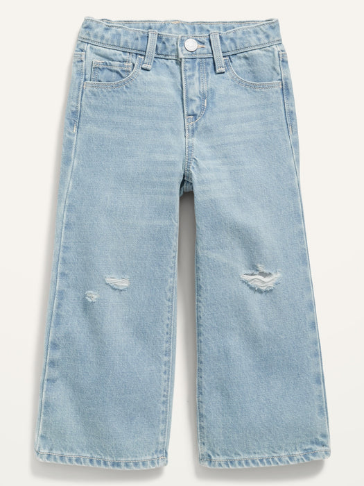 Slouchy Wide-Leg Ripped Jeans for Toddler Girls