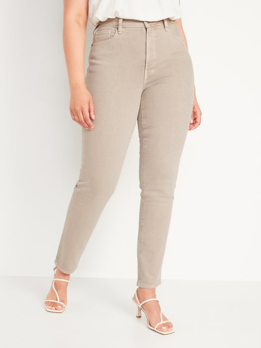 High-Waisted O.G. Straight Ecru-Wash Ankle Jeans for Women