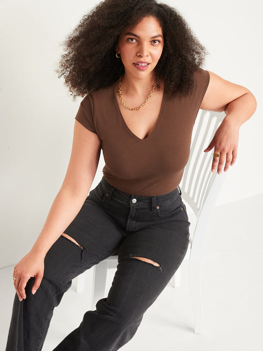 High-Waisted OG Loose Black Ripped Cut-Off Jeans for Women