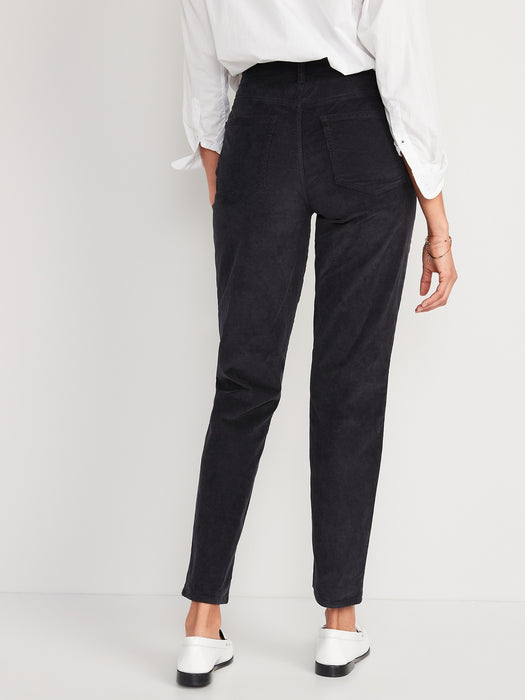 High-Waisted OG Straight Corduroy Ankle Pants for Women