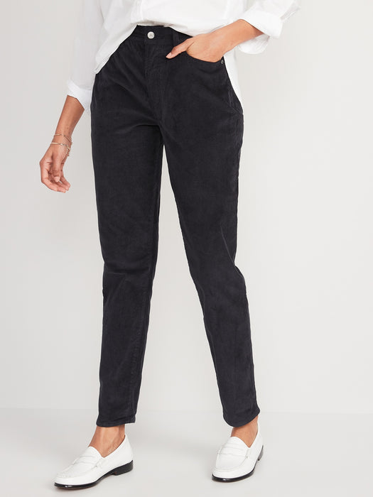 High-Waisted OG Straight Corduroy Ankle Pants for Women