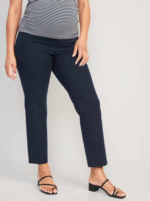 Maternity Full Panel Pixie Straight Ankle Pants