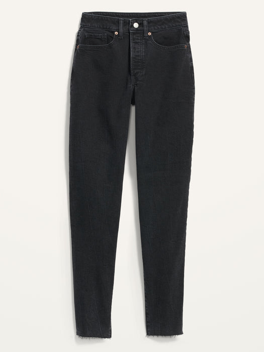 Curvy High-Waisted Button-Fly OG Straight Cut-Off Jeans for Women