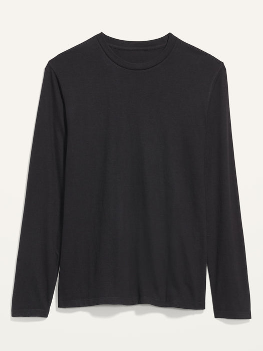 Soft-Washed Crew-Neck Long-Sleeve T-Shirt for Men