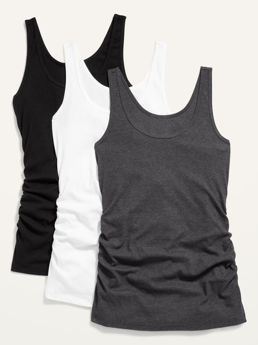 Maternity First Layer Ribbed Tank Top 3-Pack