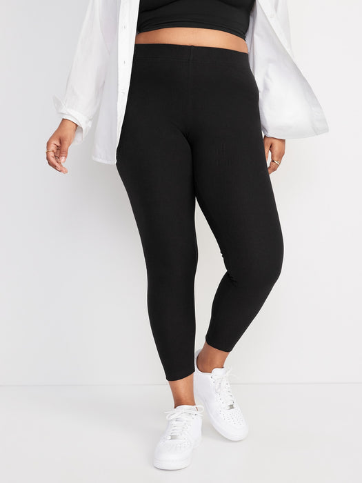 High-Waisted Rib-Knit Leggings 2-Pack