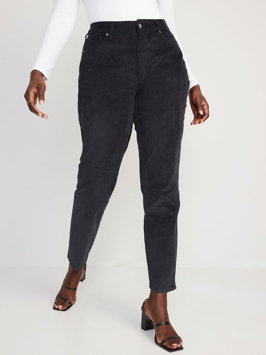 High-Waisted OG Straight Corduroy Ankle Pants for Women