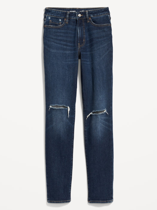 High-Waisted OG Straight Ripped Jeans for Women