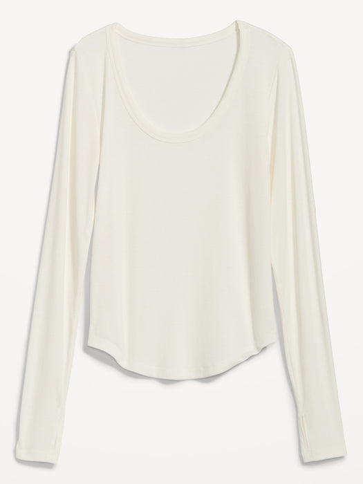 UltraLite Long-Sleeve Rib-Knit Top for Women