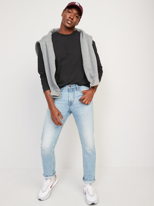 Soft-Washed Crew-Neck Long-Sleeve T-Shirt for Men
