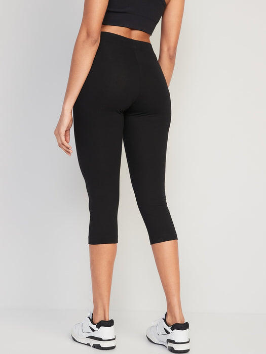 High-Waisted Fashion Layering Cropped Leggings 3-Pack