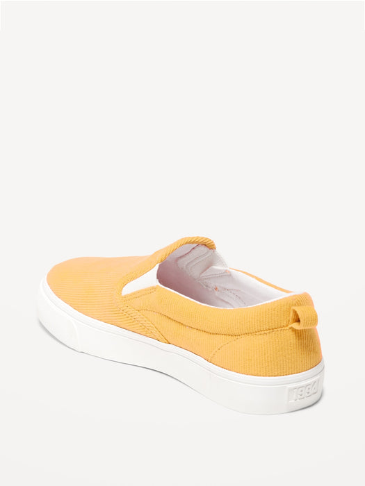 Gender-Neutral Corduroy Slip-On Sneakers for Kids