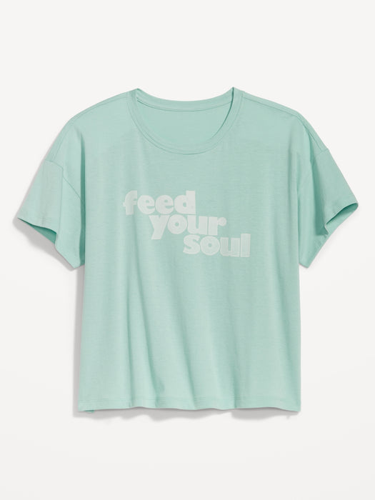 Sunday Sleep Cropped Lounge T-Shirt for Women