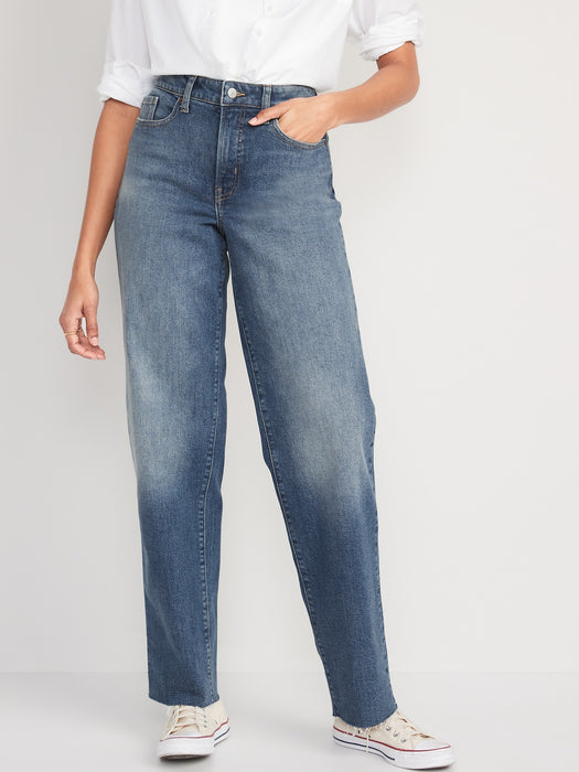 High-Waisted OG Loose Cut-Off Jeans for Women