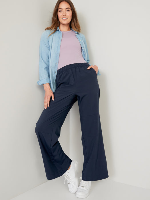 High-Waisted StretchTech Wide-Leg Pants for Women