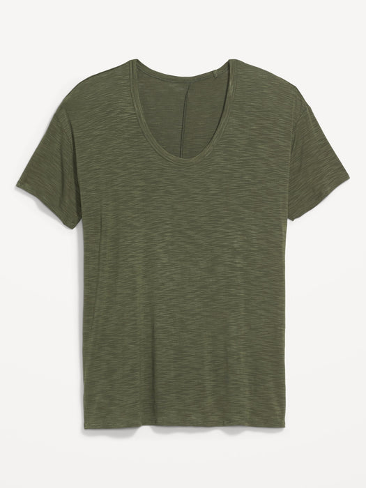 Oversized Luxe Slub-Knit Tunic T-Shirt for Women
