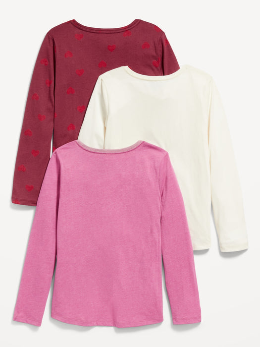 Softest Long-Sleeve T-Shirt Variety 3-Pack for Girls