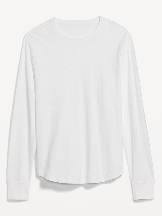 Soft-Washed Curved-Hem Long-Sleeve T-Shirt for Men