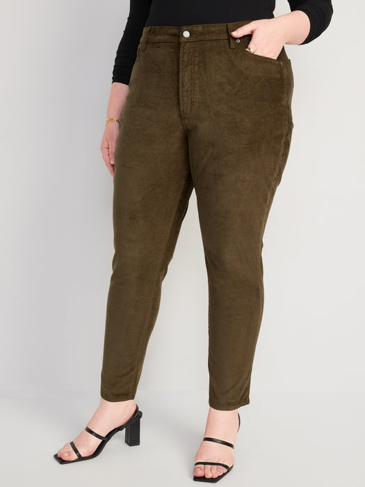 High-Waisted OG Straight Corduroy Ankle Pants for Women