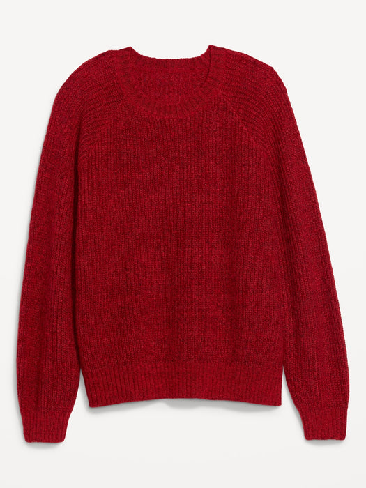 Cozy Shaker-Stitch Pullover Sweater for Women