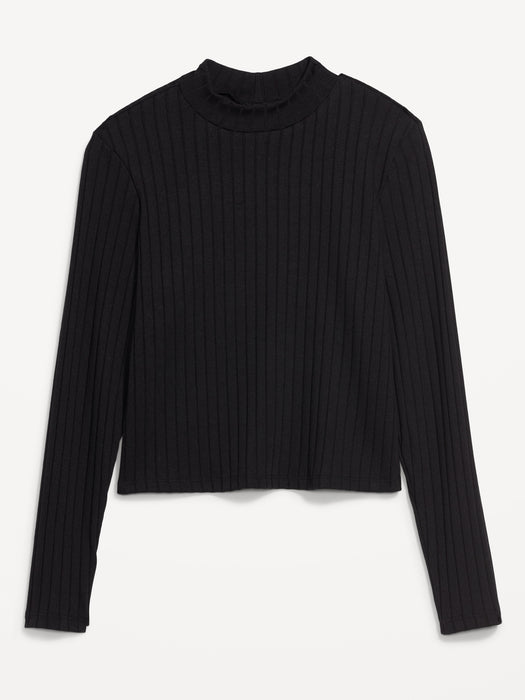 Rib-Knit Crop Sweater
