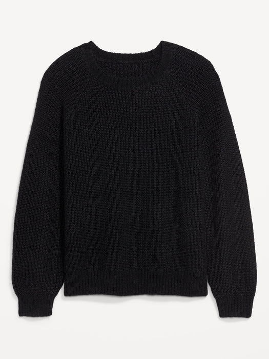 Cozy Shaker-Stitch Pullover Sweater for Women