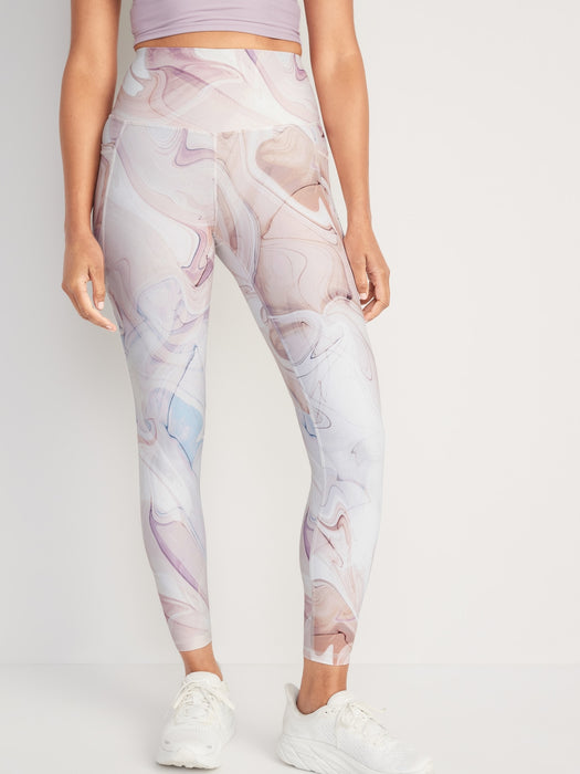 High-Waisted PowerSoft 7/8-Length Side-Pocket Leggings For Women