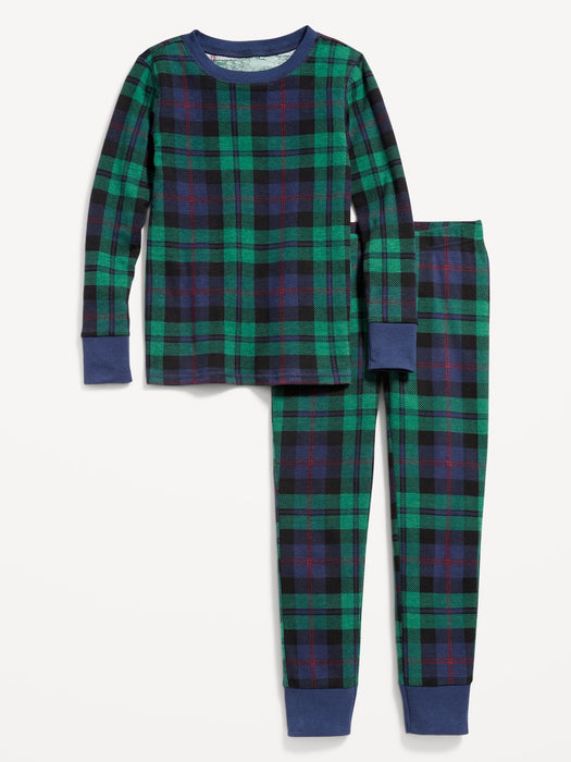 Gender-Neutral Matching Print Snug-Fit Pajama Set for Kids