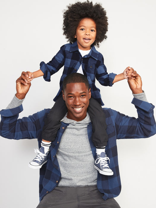 Plaid Flannel Pocket Shirt 2-Pack for Toddler Boys
