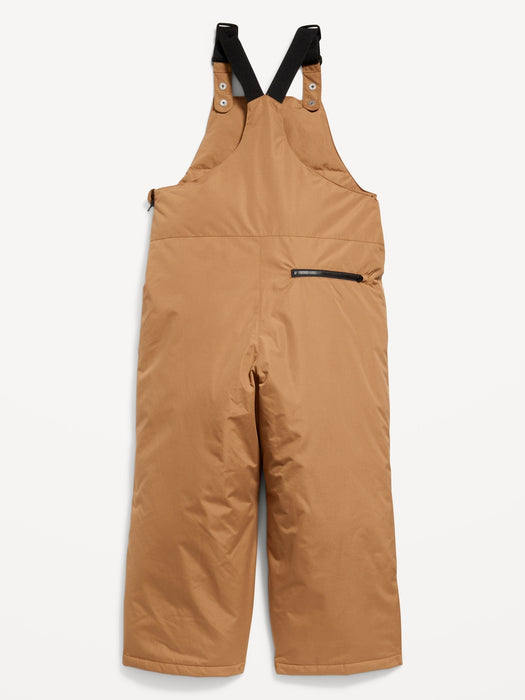 Gender-Neutral Water-Resistant Snow-Bib Overalls for Kids