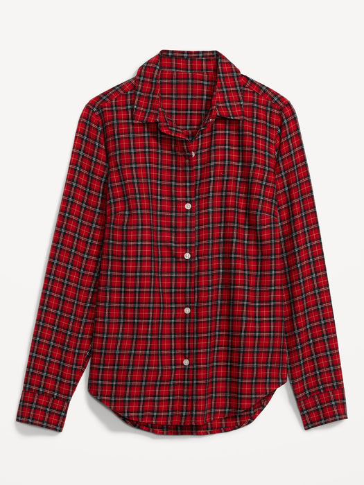 Plaid Flannel Classic Shirt for Women