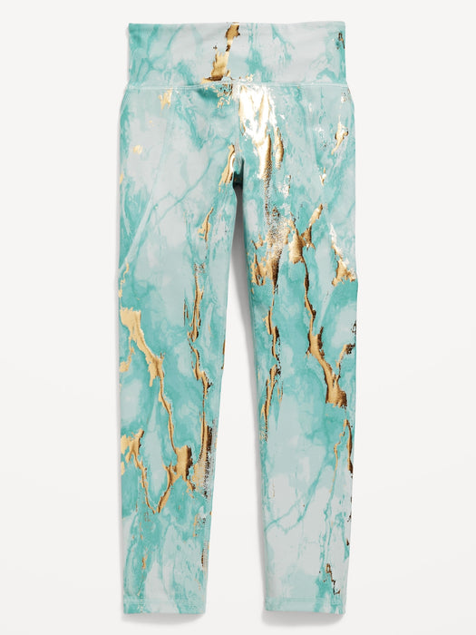 High-Waisted PowerSoft 7/8-Length Side-Pocket Leggings for Girls