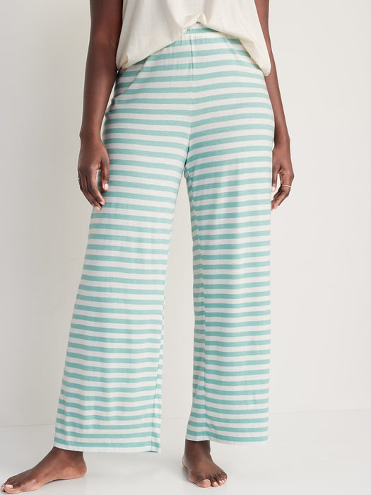 High-Waisted Sunday Sleep Wide-Leg Pajama Pants for Women