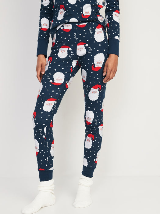 Mid-Rise Matching Printed Pajama Leggings for Women