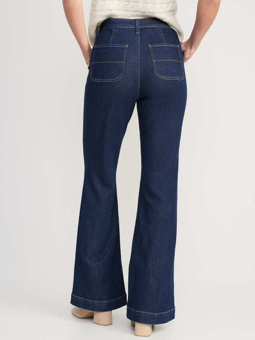 Extra High-Waisted 360° Stretch Trouser Flare Jeans for Women