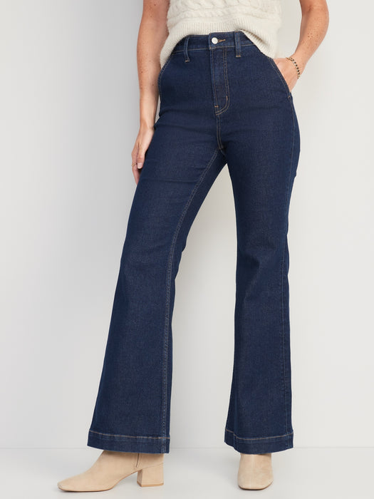 Extra High-Waisted 360° Stretch Trouser Flare Jeans for Women