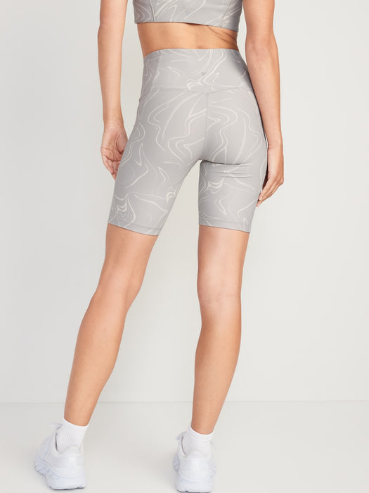 High-Waisted PowerSoft Side-Pocket Biker Shorts for Women -- 8-inch inseam