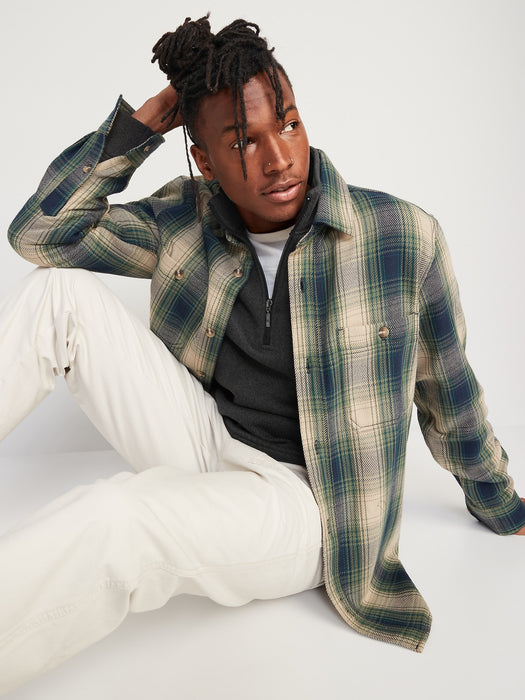 Sweater-Fleece Mock-Neck Quarter-Zip Sweatshirt for Men