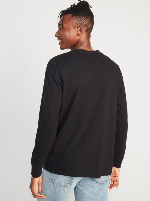 Rotation Long-Sleeve Henley T-Shirt for Men