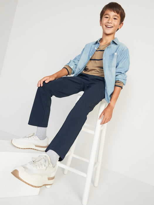 Straight Built-In Flex Tech School Uniform Pants for Boys