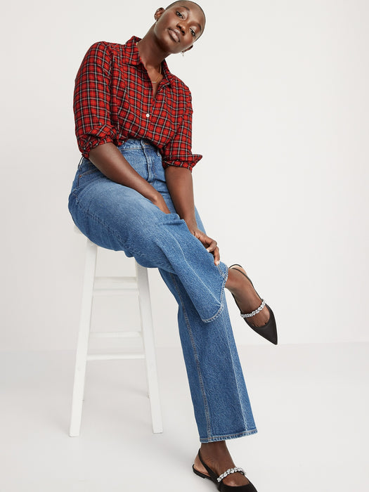 Plaid Flannel Classic Shirt for Women